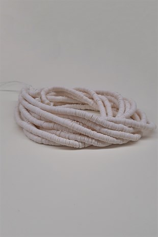 Krem Fimo Hamur Boncuk 6Mm