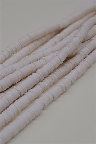 Krem Fimo Hamur Boncuk 6Mm