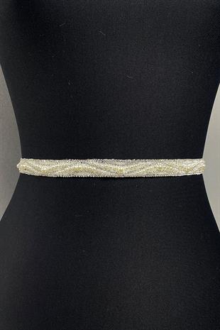 حزام فستان حجر كريم اللؤلؤ مطرز