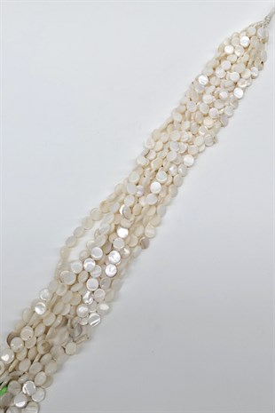 Krem İnci Yassı 10 mm