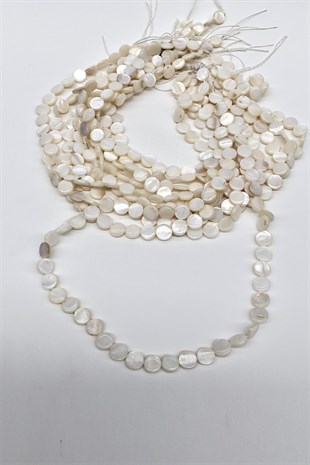 Krem İnci Yassı 10 mm
