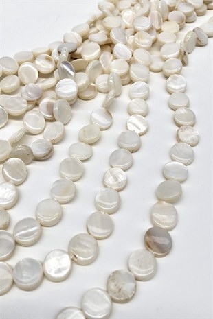 Krem İnci Yassı 10 mm