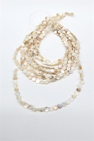 Krem İnci Yassı 8 mm