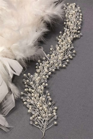 إكسسوار للشعر موديل قنفذ اللؤلؤ الكريمي