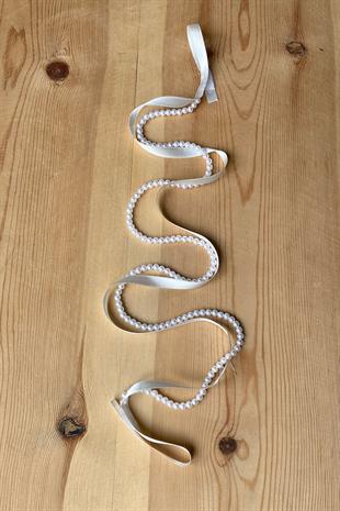 Cream Pearl Promise Engagement Ribbon