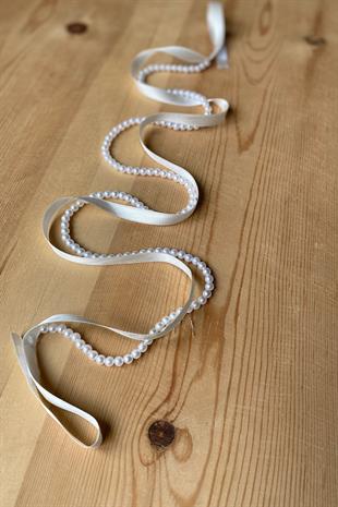 Cream Pearl Promise Engagement Ribbon