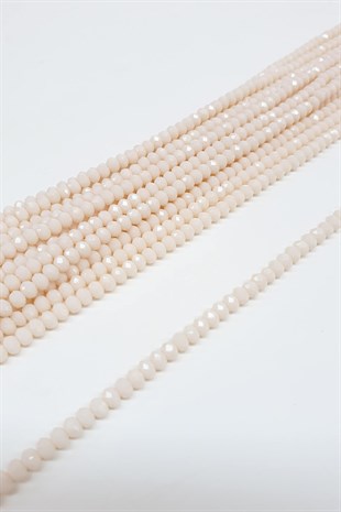Krem Kristal Boncuk 4 Mm