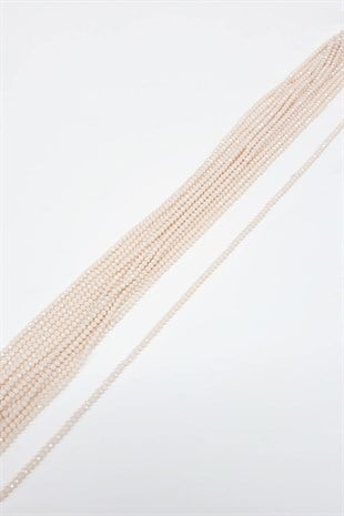 Krem Kristal Boncuk 4 Mm
