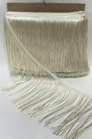 Krem Rengi Saçak Püskül Şerit