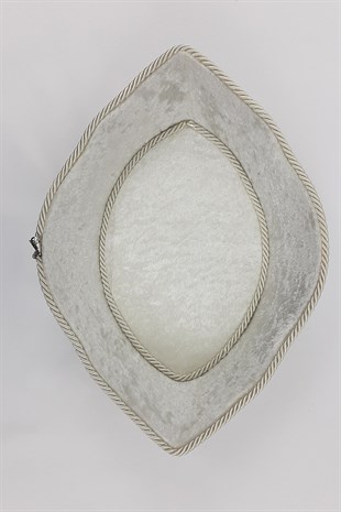 Krem Renk Kadife Kaplı Gondol Kutu