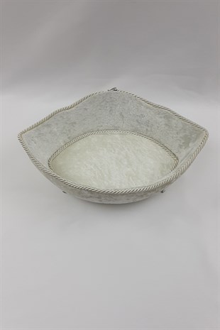 Krem Renk Kadife Kaplı Gondol Kutu