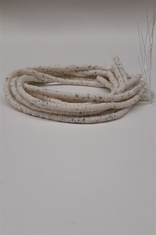 Cream Colored Fimo Dough Beads 6Mm