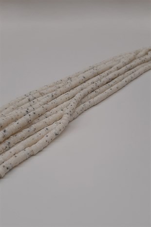 Cream Colored Fimo Dough Beads 6Mm
