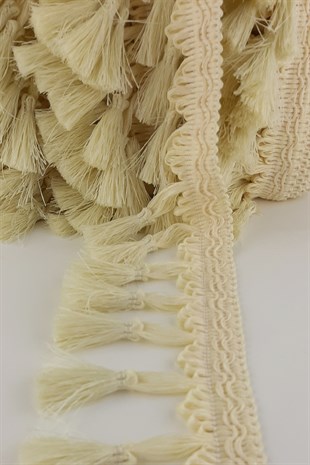 Cream Bun Fringe Tassel