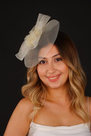 الجملة قبعة الزفاف الفوال كريم Koev تول الزفاف التبعي