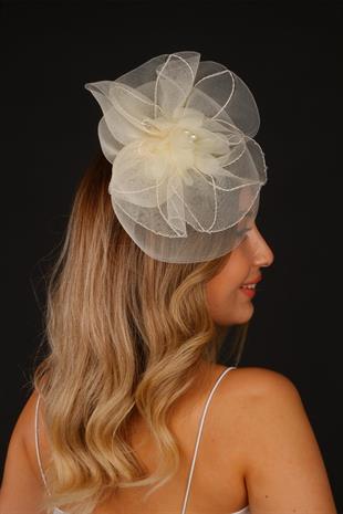 الجملة قبعة الزفاف الفوال كريم Koev تول الزفاف التبعي