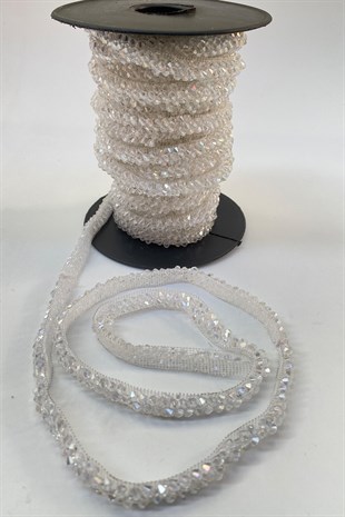  شريط خاص مطرز بالخرز الكريستالي