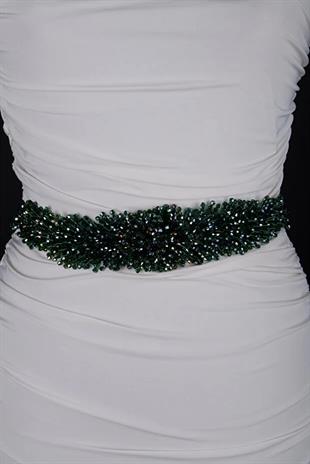 Custom Designed Wedding Dress and Evening Gown Belt with Crystal Bead Embellishments - Elegant Waist Accessory