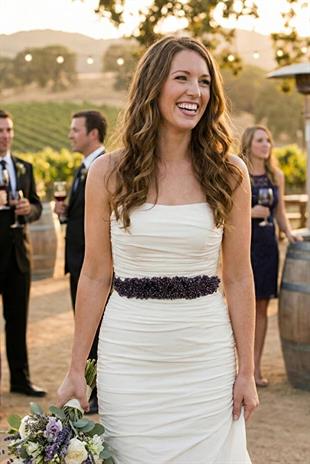 Kristal Boncuk İşlemeli Özel Tasarım Gelinlik ve Abiye Kemeri - Zarif Bel Aksesuarı