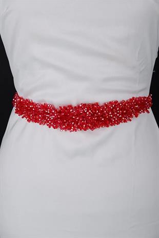 Custom Designed Wedding Dress and Evening Gown Belt with Crystal Bead Embellishments - Elegant Waist Accessory