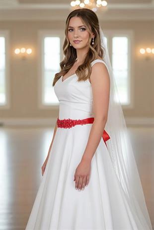 Custom Designed Wedding Dress and Evening Gown Belt with Crystal Bead Embellishments - Elegant Waist Accessory