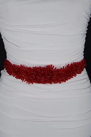 Custom Designed Wedding Dress and Evening Gown Belt with Crystal Bead Embellishments - Elegant Waist Accessory