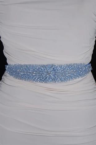 Custom Designed Wedding Dress and Evening Gown Belt with Crystal Bead Embellishments - Elegant Waist Accessory