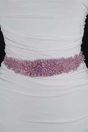 Custom Designed Wedding Dress and Evening Gown Belt with Crystal Bead Embellishments - Elegant Waist Accessory