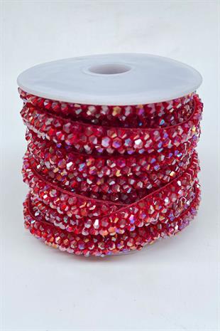 Crystal Bead Embroidered Ribbon