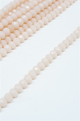 Kristal Boncuk Mat Krem 4 Mm