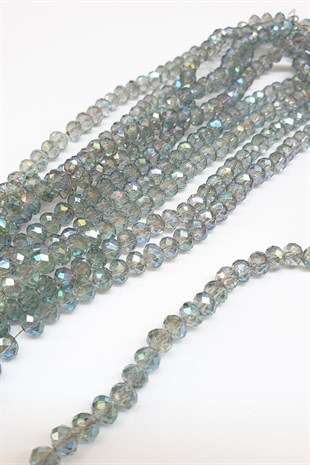 Janjanized Light Gray Crystal Beads 6 mm