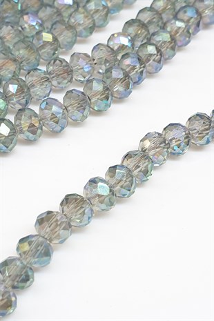 Janjanized Light Gray Crystal Beads 6 mm