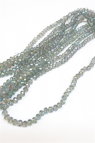 Janjanized Light Gray Crystal Beads 6 mm