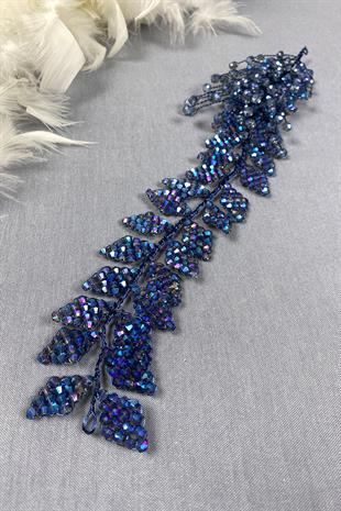 إكسسوار شعر الزفاف والعمامة من إليز مطرز بالكريستال