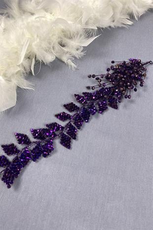 إكسسوار شعر الزفاف والعمامة من إليز مطرز بالكريستال