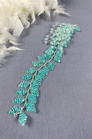 إكسسوار شعر الزفاف والعمامة من إليز مطرز بالكريستال