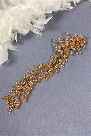 إكسسوار شعر الزفاف والعمامة من إليز مطرز بالكريستال