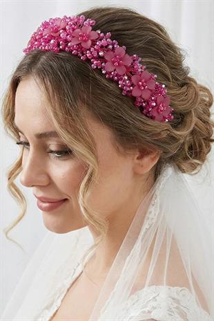 Crystal Embellished Floral Bridal Tiara, Henna and Engagement Hair Accessory