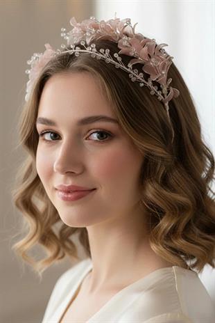 Crystal Embellished Floral Bridal Tiara, Henna and Engagement Hair Accessory
