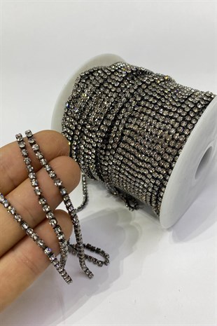 Crystal Stone Metal Slot Strip 12 mm 5 meters