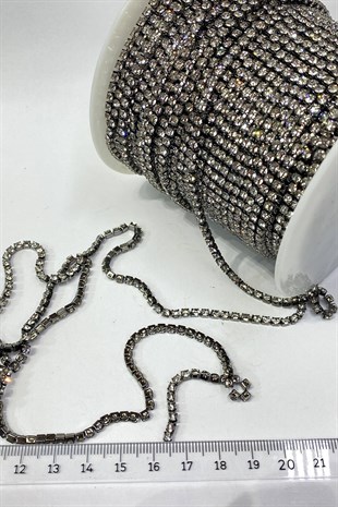 Crystal Stone Metal Slot Strip 12 mm 5 meters