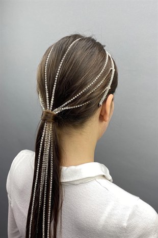 Kristal Taşlı Özel Tasarım Gelin Tacı Saç Aksesuarı