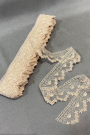 Küçük Çiçekli Kenar Güpür Dantel Fisto 9 mt