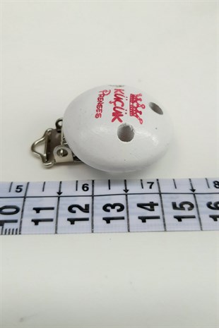 Little Princess Printed White Pacifier Hanger
