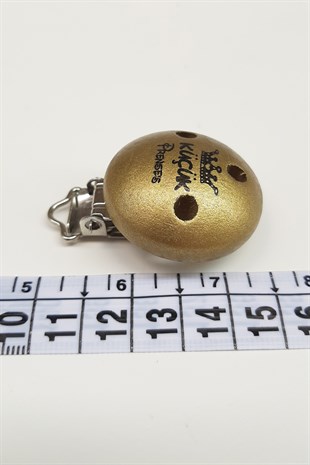 Little Princess Printed Gold Pacifier Hanger