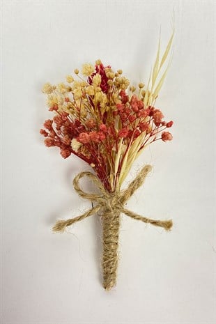 Kuru Çiçekli Damat Ve Sağdıç Yaka Çiçeği