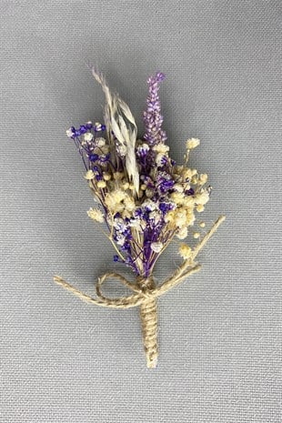Dried Flower Groom Boutonniere