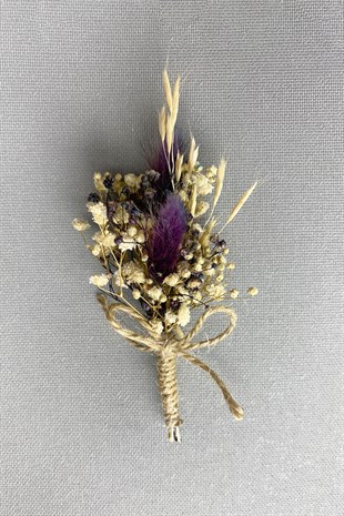Dried Flower Groom Boutonniere
