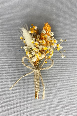 Dried Flower Groom Boutonniere