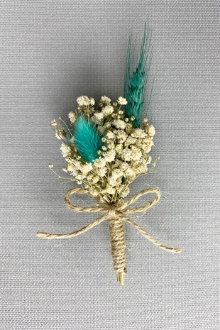 Dried Flower Groom Boutonniere